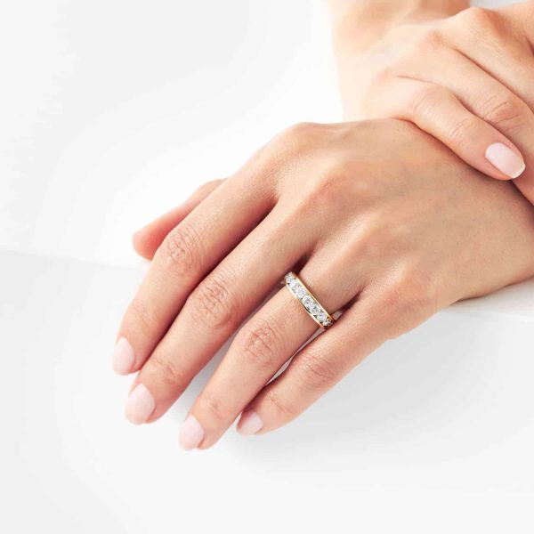 18ct Yellow Gold 1.50ct Brilliant Cut Goldsmiths Brightest Diamond Eternity Ring - 图片 2