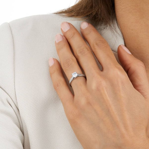 Platinum 0.70ct Diamond Solitaire Ring - 图片 2