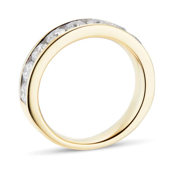 18ct Yellow Gold 1.50ct Brilliant Cut Goldsmiths Brightest Diamond Eternity Ring - 图片 3