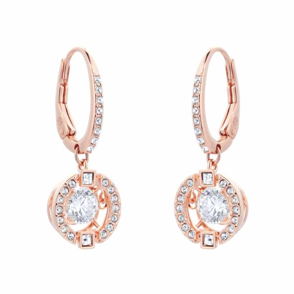 Sparkling Dance Rose Gold Plated Drop Earrings - 图片 3