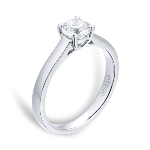 Platinum 0.70ct Diamond Solitaire Ring - 图片 4