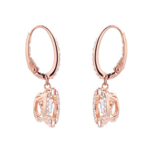 Sparkling Dance Rose Gold Plated Drop Earrings - 图片 4
